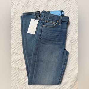 7 For All Mankind Dark Blue Skinny Jeans